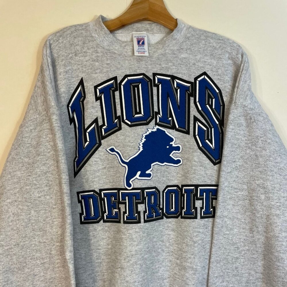 90s Vintage Detroit Lions Sweatshirt, Retro NFL Football Detroit Lions Shirt Tee